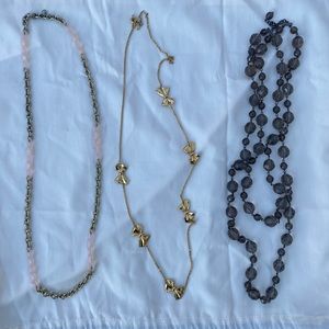Set of Three Costume Jewelry Necklaces